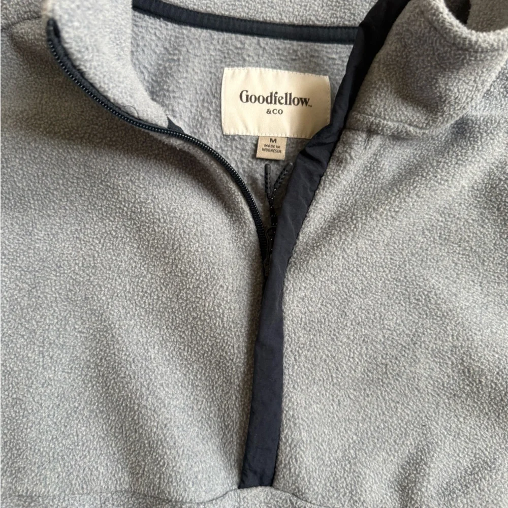Goodfellow & Co Light Gray Fleece Quarter-Zip